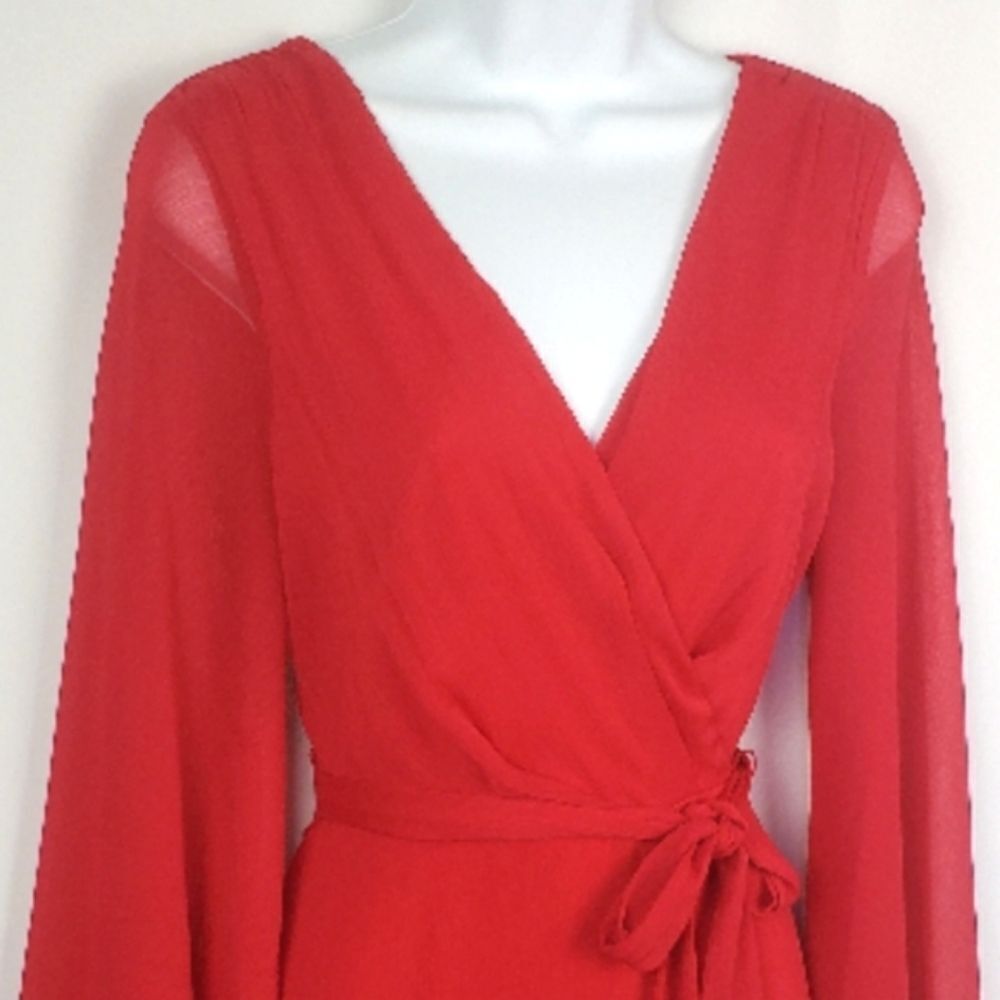 DKNY Red Wrap Dress